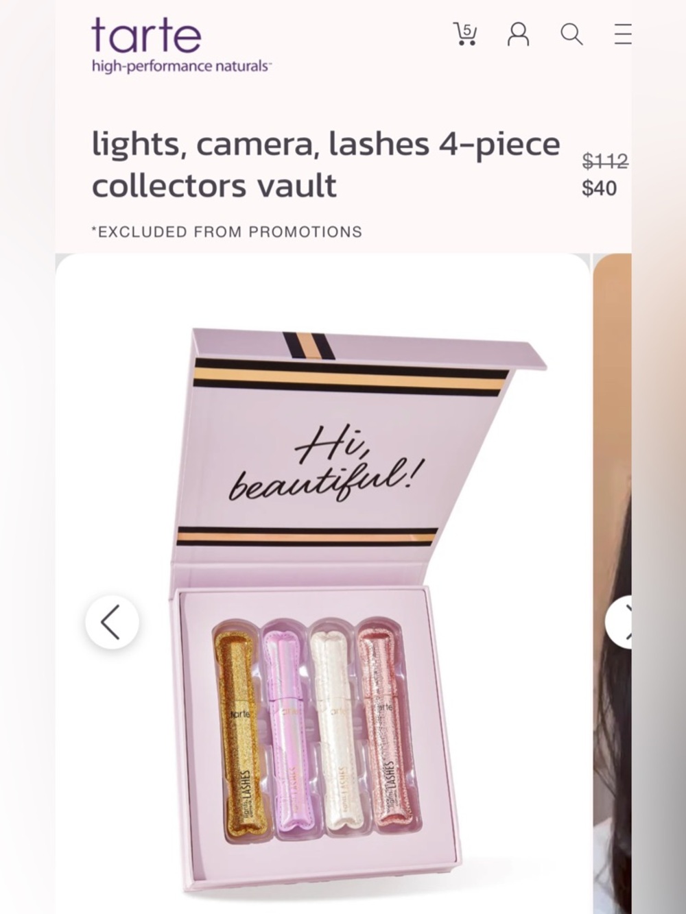 TARTE LIGHTS, CAMERA, LASHES COLLECTORS VAULT 4 full size wands